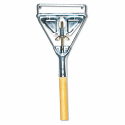 UNS605 Quick Change Metal Head Mop Handle for #20 & Up Heads, 63in Wood Handle By UNISAN