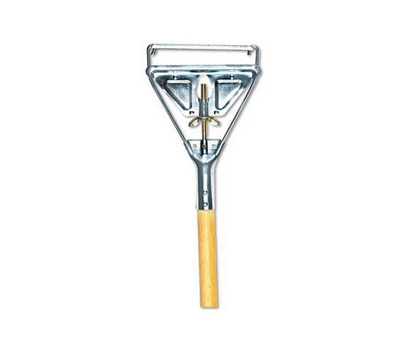 UNS605 Quick Change Metal Head Mop Handle for #20 & Up Heads, 63in Wood Handle By UNISAN