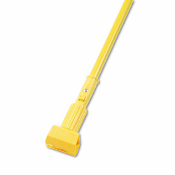 UNS610 Plastic Jaws Mop Handle for 5 Wide Mop Heads, 60in , Aluminum Handle, Yellow By UNISAN
