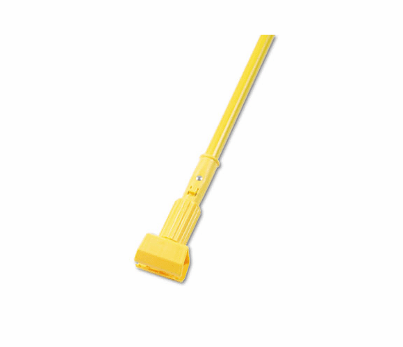 UNS610 Plastic Jaws Mop Handle for 5 Wide Mop Heads, 60in , Aluminum Handle, Yellow By UNISAN