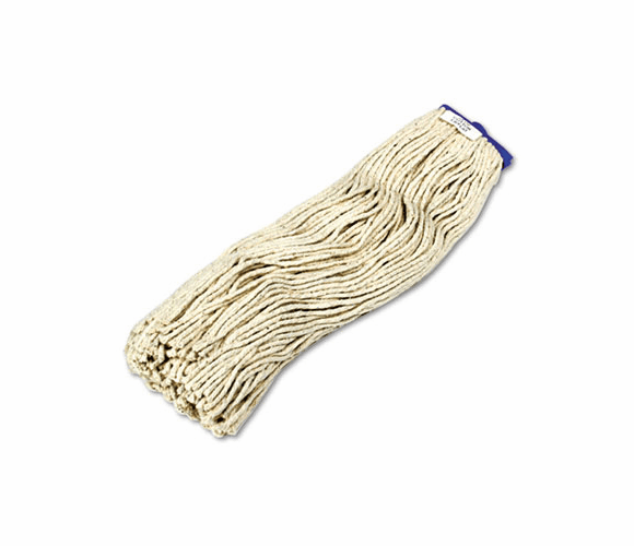 UNS724C Cut-End Lie-Flat Wet Mop Head, Cotton, 24-oz., White By UNISAN