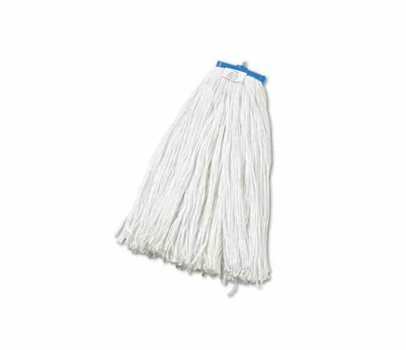 UNS724R Cut-End Lie-Flat Wet Mop Head, Rayon, 24-oz., White By UNISAN