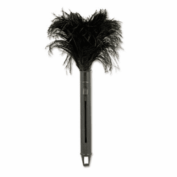 UNS914FD Retractable Feather Duster, Black Plastic Handle Extends 9" to 14" By UNISAN