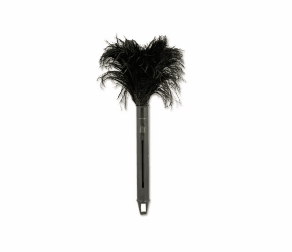 UNS914FD Retractable Feather Duster, Black Plastic Handle Extends 9" to 14" By UNISAN