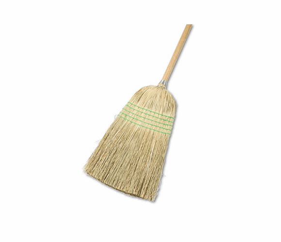 UNS926Y Parlor Broom, Yucca/Corn Fiber Bristles, 42" Wood Handle, Natural By UNISAN