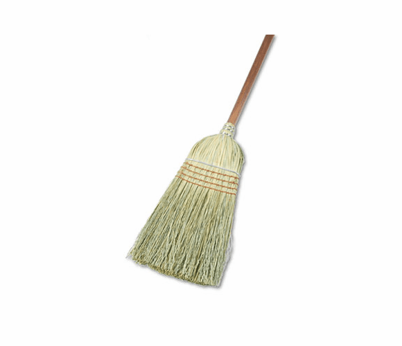 UNS932Y Warehouse Broom, Yucca/Corn Fiber Bristles, 42" Wood Handle, Natural By UNISAN