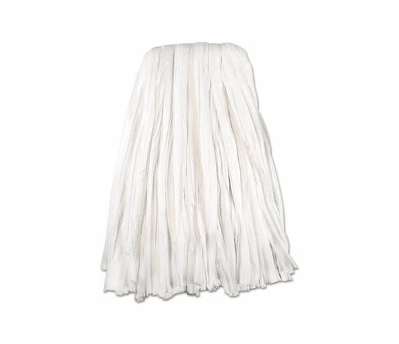 UNSBW2020 Nonwoven Cut End Edge Mop, Rayon/Polyester, #20, White, 12 per Carton By UNISAN