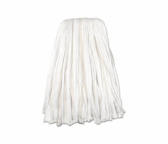 UNSBW220 Nonwoven Cut End Edge Mop, Rayon/Polyester, 20 oz, White, 12 per Carton By UNISAN