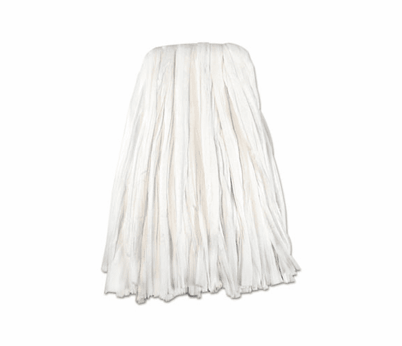 UNSBW224 Nonwoven Cut End Edge Mop, Rayon/Polyester, 24 oz, White, 12 per Carton By UNISAN