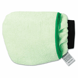 UNSMICROMITTGRE Grip-N-Flip 10-Sided Microfiber Mitt, 7 x 6, Green By UNISAN