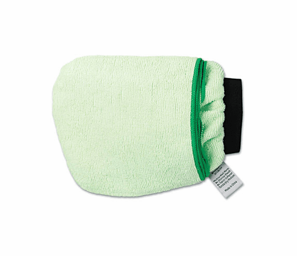 UNSMICROMITTGRE Grip-N-Flip 10-Sided Microfiber Mitt, 7 x 6, Green By UNISAN