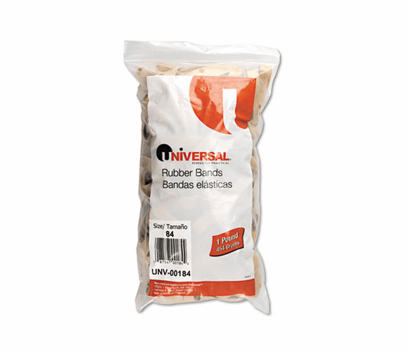 UNV00184 Rubber Bands, Size 84, 3-1/2 x 1/2, 155 Bands/1lb Pack By UNIVERSAL OFFICE PRODUCTS