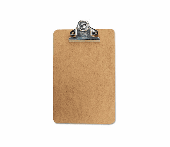 UNV05610 Clipboard w/High-Capacity Clip, 1" Capacity, Holds 6w x 9h, Brown By UNIVERSAL OFFICE PRODUCTS