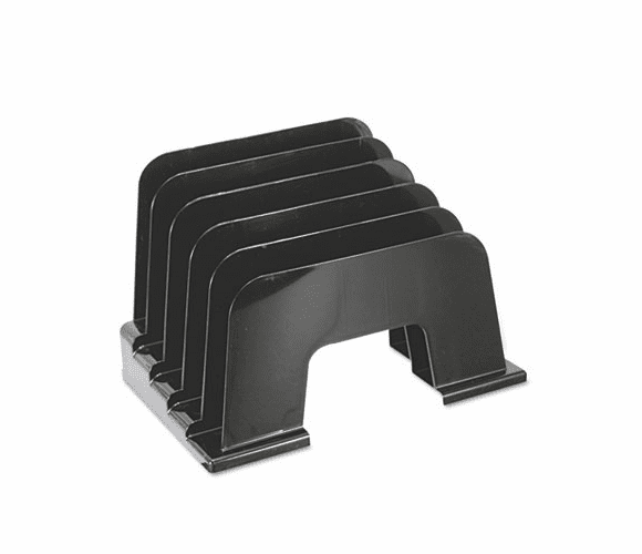UNV08105 Large Incline Sorter, Five Sections, Plastic, 13 1/4 x 9 x 9, Black By UNIVERSAL OFFICE PRODUCTS