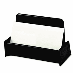 UNV08109 Business Card Holder, Capacity 50 2 1/4 x 4 Cards, Black By UNIVERSAL OFFICE PRODUCTS