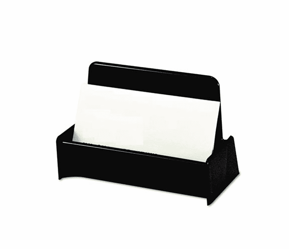 UNV08109 Business Card Holder, Capacity 50 2 1/4 x 4 Cards, Black By UNIVERSAL OFFICE PRODUCTS