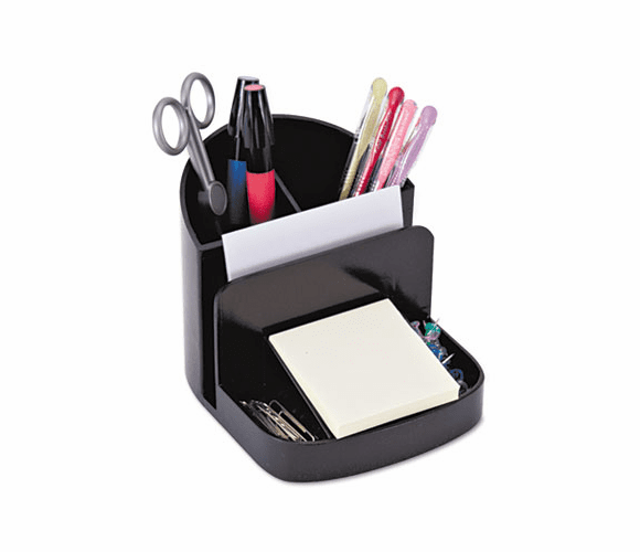 UNV08110 Deluxe Message Center, Six Sections, 5 1/2 x 6 3/4 x 5, Black By UNIVERSAL OFFICE PRODUCTS