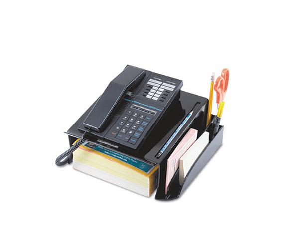 UNV08116 Telephone Stand and Message Center, 12 1/4 x 10 1/2 x 5 1/4, Black By UNIVERSAL OFFICE PRODUCTS