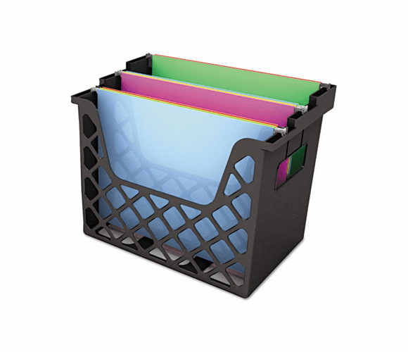 UNV08123 Recycled Desktop File Holder, Plastic, 13 1/4 x 8 5/8 x 10 3/4, Black By UNIVERSAL OFFICE PRODUCTS