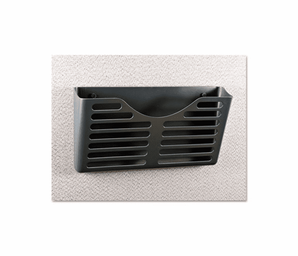 UNV08162 Recycled Plastic Cubicle Single File Pocket, Black By UNIVERSAL OFFICE PRODUCTS