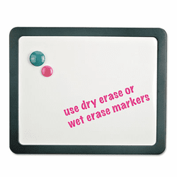 UNV08165 Recycled Cubicle Dry Erase Board, 15 7/8 x 12 7/8, Charcoal, with Three Magnets By UNIVERSAL OFFICE PRODUCTS