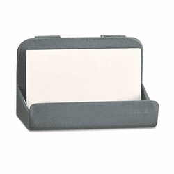 UNV08203 Recycled Plastic Cubicle Business Card Holder, 4 x 2 1/4 x 2 3/8, Charcoal By UNIVERSAL OFFICE PRODUCTS