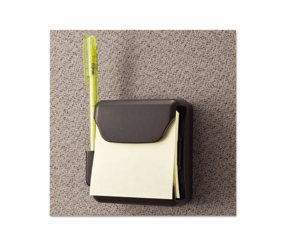 UNV08205 Recycled Plastic Cubicle 3 x 3 Pop-Up Note Dispenser, Charcoal By UNIVERSAL OFFICE PRODUCTS