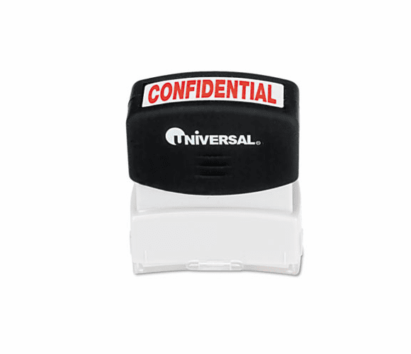 UNV10046 Message Stamp, CONFIDENTIAL, Pre-Inked/Re-Inkable, Red By UNIVERSAL OFFICE PRODUCTS