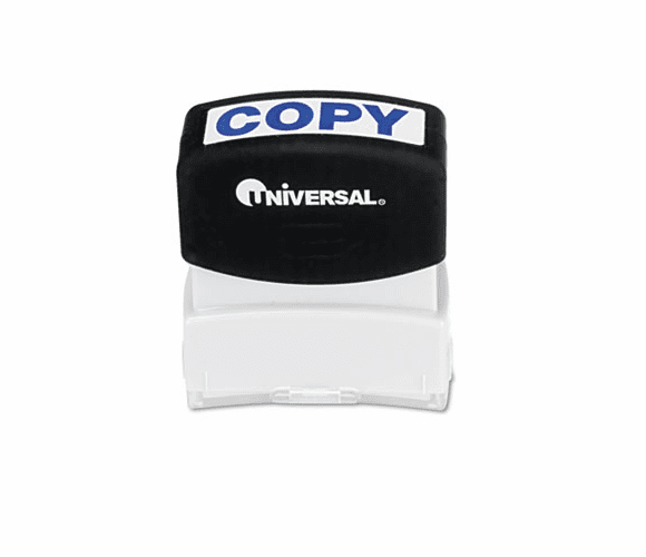 UNV10047 Message Stamp, COPY, Pre-Inked/Re-Inkable, Blue By UNIVERSAL OFFICE PRODUCTS