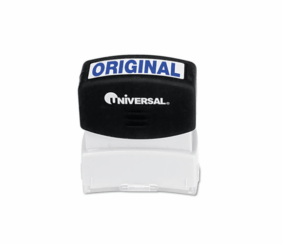 UNV10060 Message Stamp, ORIGINAL, Pre-Inked/Re-Inkable, Blue By UNIVERSAL OFFICE PRODUCTS