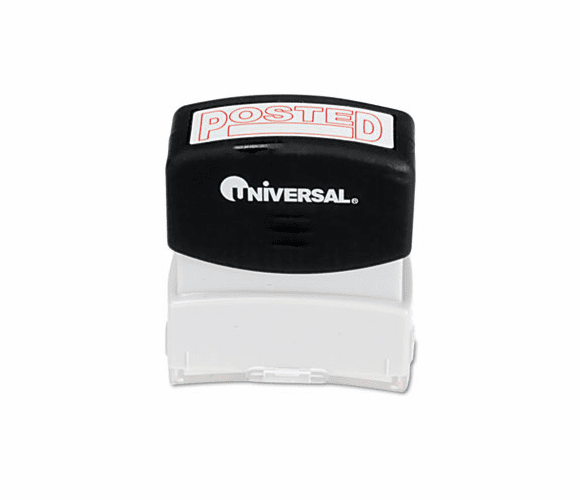 UNV10065 Message Stamp, POSTED, Pre-Inked/Re-Inkable, Red By UNIVERSAL OFFICE PRODUCTS
