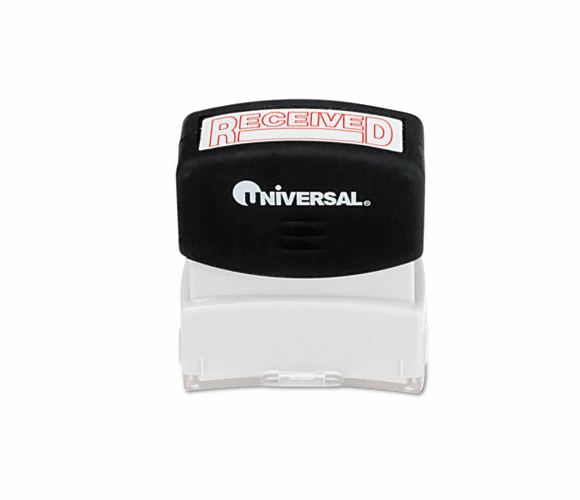 UNV10067 Message Stamp, RECEIVED, Pre-Inked/Re-Inkable, Red By UNIVERSAL OFFICE PRODUCTS