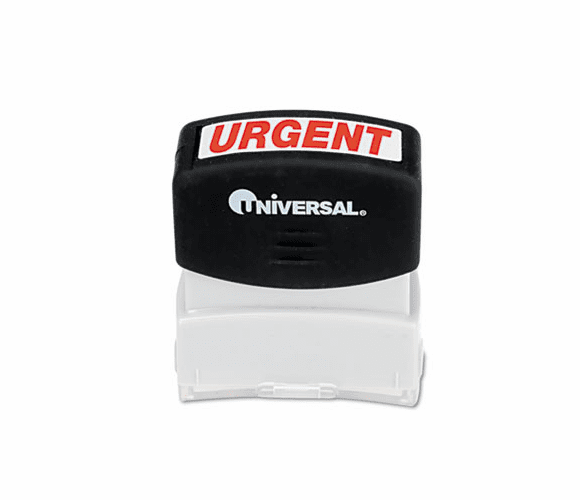 UNV10070 Message Stamp, URGENT, Pre-Inked/Re-Inkable, Red By UNIVERSAL OFFICE PRODUCTS