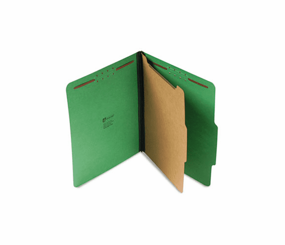 UNV10202 Pressboard Folder, Letter, Four-Section, Emerald Green, 10/Box By UNIVERSAL OFFICE PRODUCTS