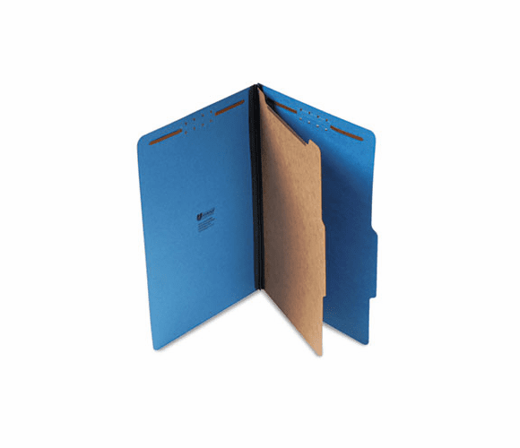 UNV10211 Pressboard Classification Folders, Legal, Four-Section, Cobalt Blue, 10/Box By UNIVERSAL OFFICE PRODUCTS