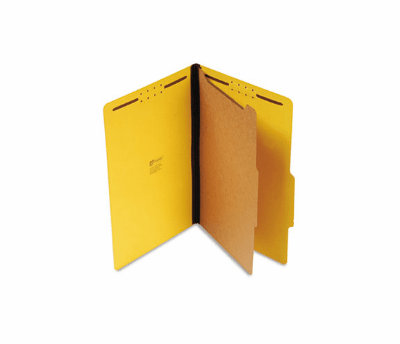UNV10214 Pressboard Classification Folders, Legal, Four-Section, Yellow, 10/Box By UNIVERSAL OFFICE PRODUCTS