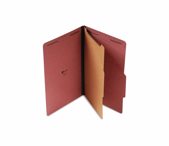 UNV10260 Pressboard Classification Folder, Legal, Four-Section, Red, 10/Box By UNIVERSAL OFFICE PRODUCTS