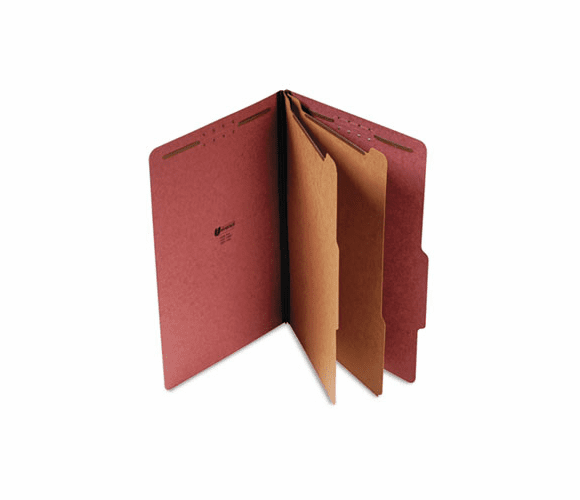 UNV10280 Pressboard Classification Folder, Legal, Six-Section, Red, 10/Box By UNIVERSAL OFFICE PRODUCTS