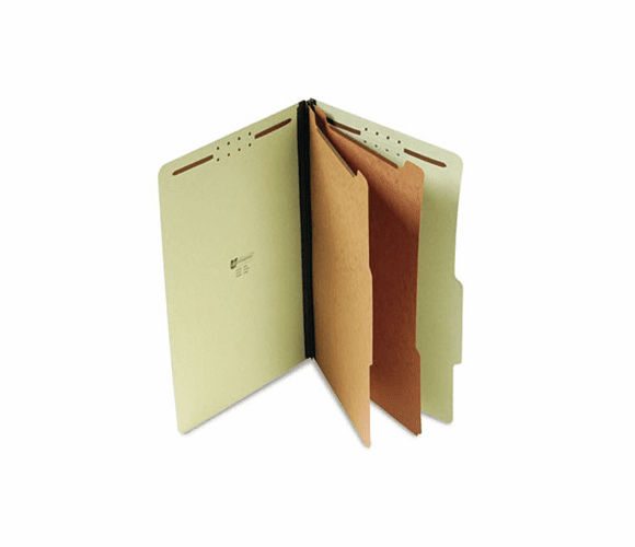 UNV10281 Pressboard Classification Folder, Legal, Six-Section, Green, 10/Box By UNIVERSAL OFFICE PRODUCTS