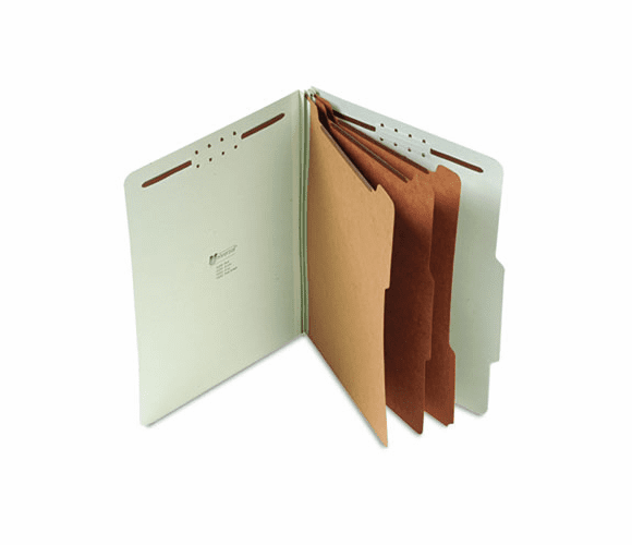 UNV10291 Pressboard Classification Folder, Letter, Eight-Section, Green, 10/Box By UNIVERSAL OFFICE PRODUCTS