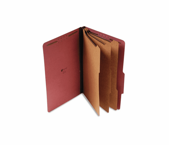 UNV10295 Pressboard Classification Folder, Legal, Eight-Section, Red, 10/Box By UNIVERSAL OFFICE PRODUCTS
