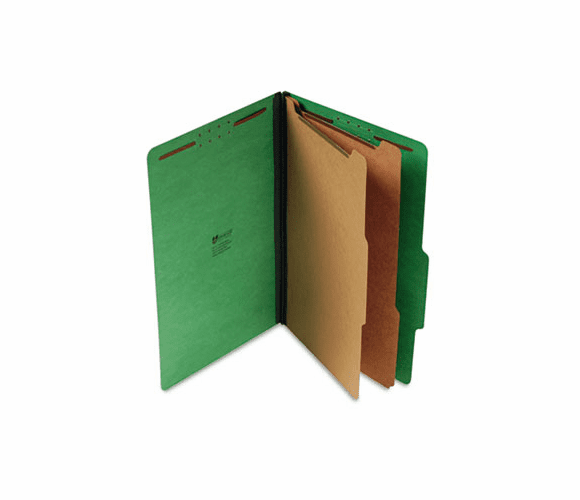 UNV10312 Pressboard Classification Folders, Legal, Six-Section, Emerald Green, 10/Box By UNIVERSAL OFFICE PRODUCTS