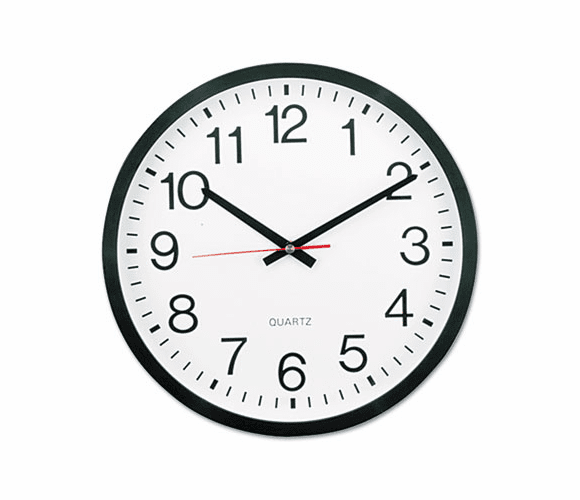 UNV10431 Round Wall Clock, 11-1/2 in, Black By UNIVERSAL OFFICE PRODUCTS