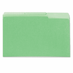UNV10522 Colored File Folder, 1/3 Cut One-Ply Tab, Legal, Bright Green/Lt Green, 100/Box By UNIVERSAL OFFICE PRODUCTS