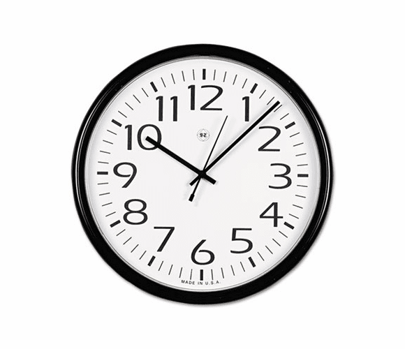 UNV11641 Round Wall Clock, 13-1/2in, Black By UNIVERSAL OFFICE PRODUCTS