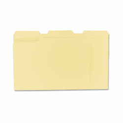 UNV12113 File Folders, 1/3 Cut Assorted, One-Ply Top Tab, Letter, Manila, 100/Box By UNIVERSAL OFFICE PRODUCTS
