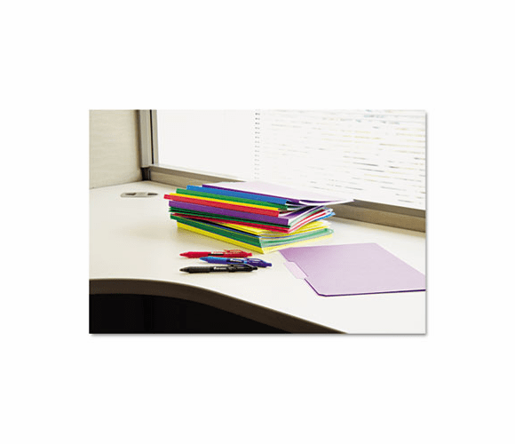 UNV12306 Recycled Interior File Folders, 1/3 Cut Top Tab, Letter, Assorted, 100/Box By UNIVERSAL OFFICE PRODUCTS