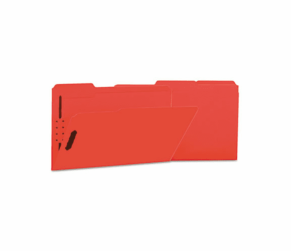 UNV13527 Manila Folders, 2 Fasteners, 1/3 Tab, Legal, Red, 50/BX By UNIVERSAL OFFICE PRODUCTS