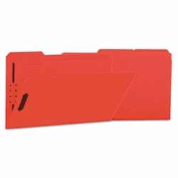UNV13527 Manila Folders, 2 Fasteners, 1/3 Tab, Legal, Red, 50/BX By UNIVERSAL OFFICE PRODUCTS
