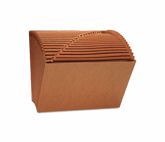 UNV13910 Leather-Like Expanding File, Open Top, 12 x 10, A-Z, Letter, Redrope By UNIVERSAL OFFICE PRODUCTS